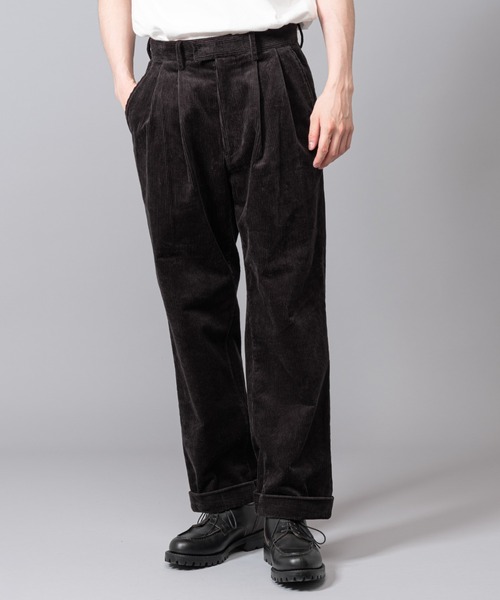 MR.OLIVE(ミスターオリーブ)の「8W ストレッチコーデュロイ / ツータック テーパード パンツ(スラックス・メンズ・ブラウン/ブラック・MEDIUM/SMALL/LARGE)」の16枚目の写真