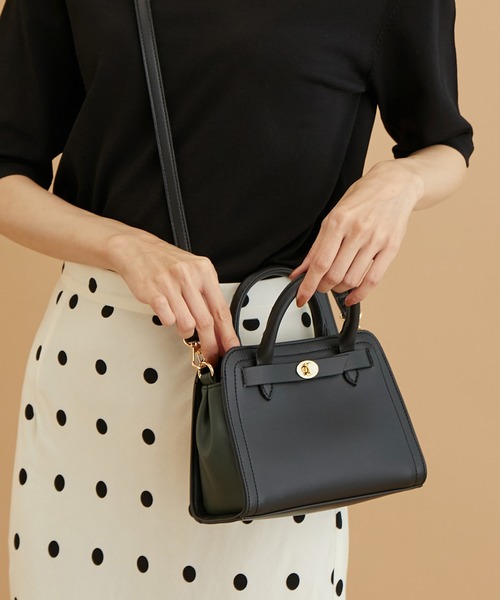 ROPE' PICNIC（ロペピクニック）の「バイカラーミニサイズトート＆ショルダーバッグ（ショルダーバッグ・レディース・ブラック/キナリ/ベージュ系その他・FREE）」の3枚目の写真