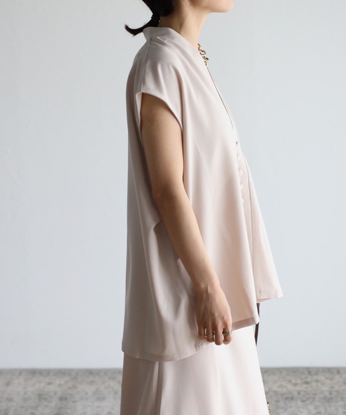 ap retro（アプレトロ）の「【_____m.weコラボ】ノーカラー多ボタンベスト＋マーメイドキャミワンピース（ワンピース・レディース・ブラック/ダークグリーン/アイボリー・FREE）」の14枚目の写真