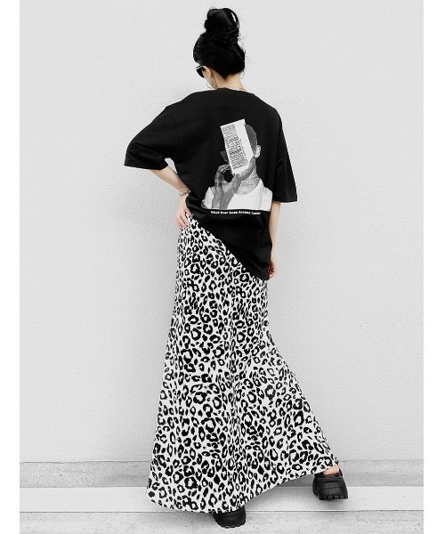 LVEU.(ラブユ.)の「Leopard slit mermaid skirt / レオパードスリットマーメイドスカート(Ai select)(スカート・レディース・ホワイト/グリーン・FREE)」の10枚目の写真
