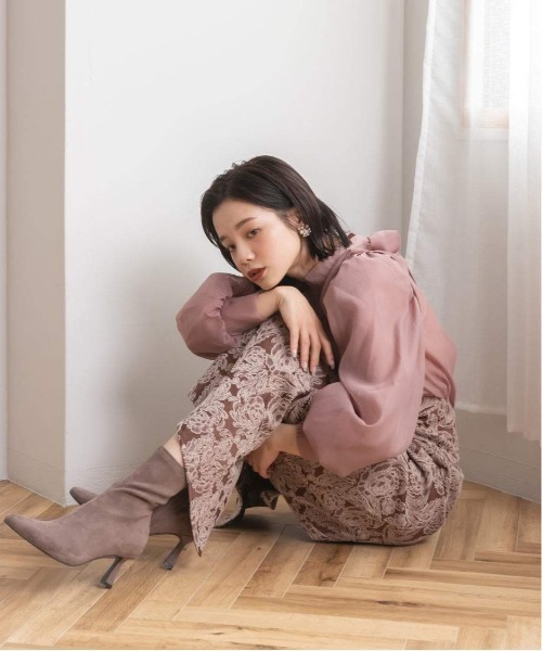 RANDA（ランダ）の「ボリュームスリーブシアーリボンブラウス（シャツ/ブラウス・レディース・クリーム/ブラック/ピンク・FREE）」の19枚目の写真