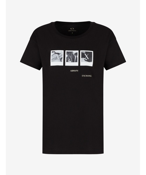 ARMANI EXCHANGE(アルマーニエクスチェンジ)の「【A|X アルマーニ エクスチェンジ】フォトデザイン 半袖クルーネックTシャツ/BOYFRIEND(Tシャツ/カットソー・レディース・ホワイト/ブラック・SMALL/MEDIUM/X-SMALL/LARGE)」の7枚目の写真