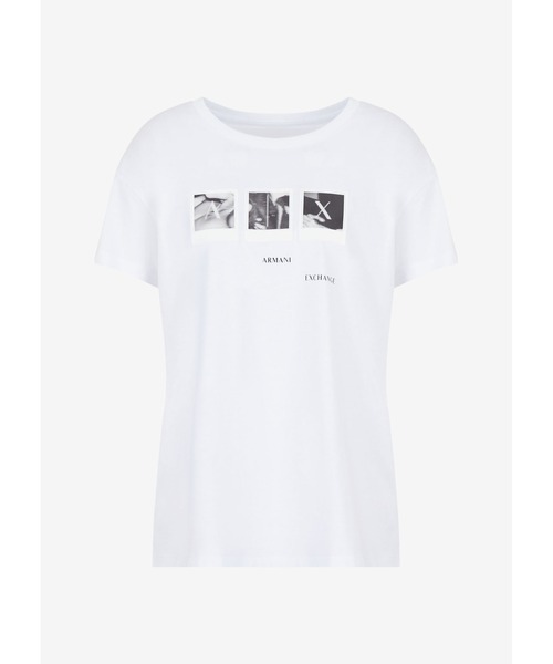 ARMANI EXCHANGE(アルマーニエクスチェンジ)の「【A|X アルマーニ エクスチェンジ】フォトデザイン 半袖クルーネックTシャツ/BOYFRIEND(Tシャツ/カットソー・レディース・ホワイト/ブラック・SMALL/MEDIUM/X-SMALL/LARGE)」の12枚目の写真
