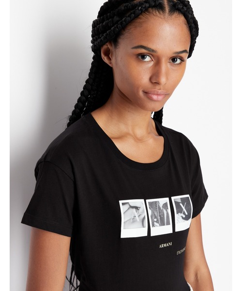 ARMANI EXCHANGE(アルマーニエクスチェンジ)の「【A|X アルマーニ エクスチェンジ】フォトデザイン 半袖クルーネックTシャツ/BOYFRIEND(Tシャツ/カットソー・レディース・ホワイト/ブラック・SMALL/MEDIUM/X-SMALL/LARGE)」の14枚目の写真