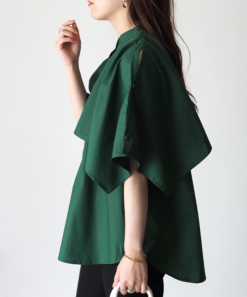 Riberry（リベリー）の「マルチway　ケープブラウス（シャツ/ブラウス・レディース・ブラック/オフホワイト/グリーン・FREE）」の18枚目の写真