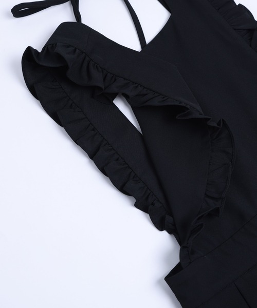 AMELY(エミリー)の「フリルショルダーサロペット(サロペット/オーバーオール・レディース・グリーン/グレイッシュベージュ/ダークグレー/ブラック・M/L)」の19枚目の写真