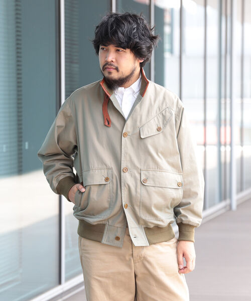HAVERSACK(ハバーザック)の「HAVERSACK × fennica / 別注 Stand Collar Blouson スタンドカラーブルゾン(ブルゾン・メンズ・ネイビー/カーキ・MEDIUM/LARGE)」の8枚目の写真