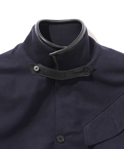 HAVERSACK(ハバーザック)の「HAVERSACK × fennica / 別注 Stand Collar Blouson スタンドカラーブルゾン(ブルゾン・メンズ・ネイビー/カーキ・MEDIUM/LARGE)」の4枚目の写真