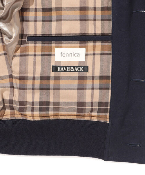 HAVERSACK(ハバーザック)の「HAVERSACK × fennica / 別注 Stand Collar Blouson スタンドカラーブルゾン(ブルゾン・メンズ・ネイビー/カーキ・MEDIUM/LARGE)」の5枚目の写真