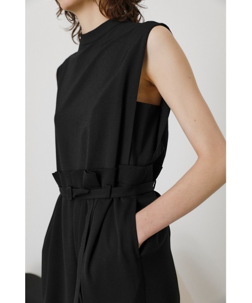 RIM.ARK(リムアーク)の「Square point long all in one(つなぎ/オールインワン・レディース・ブラック/ベージュ・38/36)」の19枚目の写真