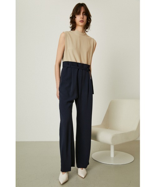 RIM.ARK(リムアーク)の「Square point long all in one(つなぎ/オールインワン・レディース・ブラック/ベージュ・38/36)」の15枚目の写真