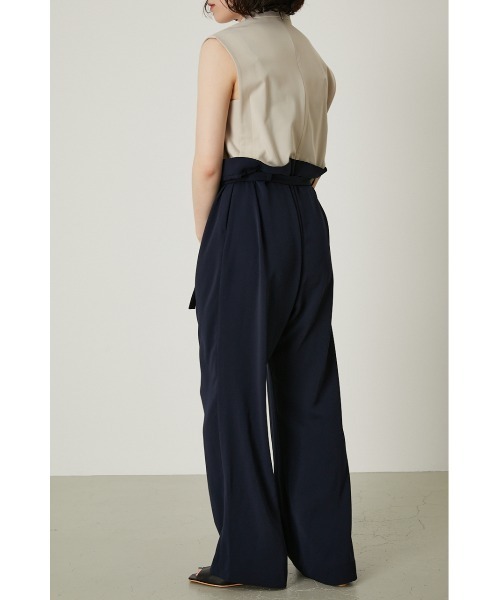 RIM.ARK(リムアーク)の「Square point long all in one(つなぎ/オールインワン・レディース・ブラック/ベージュ・38/36)」の16枚目の写真