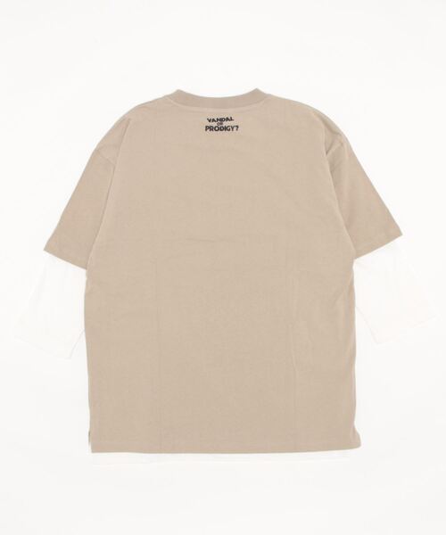 Right-on(ライトオン)の「【BRANDALISED】レイヤードロンT(アンサンブル・メンズ・ベージュ/パープル/ブラック・M/L/XL)」の6枚目の写真