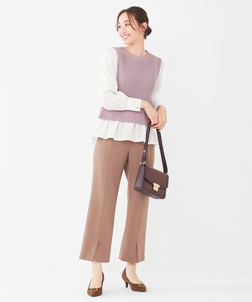 ANY SIS(エニィスィス)の「【洗える】シャツコンビ ニット(ニット/セーター・レディース・ライトグレー系/ネイビー系/ライラック系・2)」の14枚目の写真