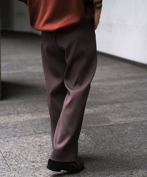 EDIFICE LA BOUCLE（エディフィスラブークル）の「【LA BOUCLE / ラブークル】1タックイージーコードストライプ（その他パンツ・メンズ・ブラック/ブラウン・2/1/3）」の6枚目の写真