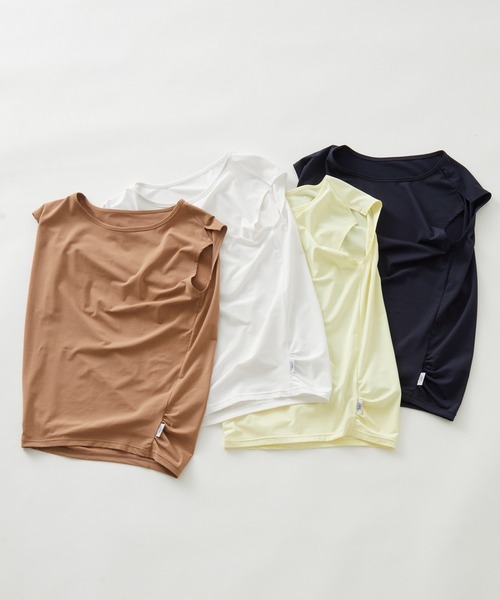 Julier Yoga and Relax(ジュリエヨガアンドリラックス)の「Julier Ecocoベア天竺チュニック(チュニック・レディース・キャメル/ネイビー/ホワイト/イエロー・1/0)」の19枚目の写真