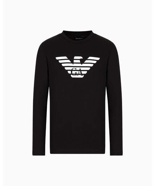 EMPORIO ARMANI（エンポリオアルマーニ）の「【エンポリオ アルマーニ】トップス ピマジャージー プリントロゴ（Tシャツ/カットソー・メンズ・ホワイト/ブラック/ブラック系その他/ホワイト系その他・SMALL/MEDIUM/LARGE/X-LARGE/X-SMALL/XX-LARGE）」の13枚目の写真