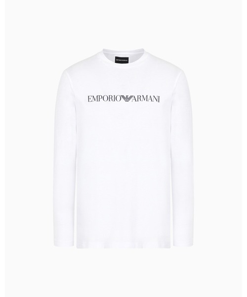 EMPORIO ARMANI（エンポリオアルマーニ）の「【エンポリオ アルマーニ】トップス ピマジャージー プリントロゴ（Tシャツ/カットソー・メンズ・ホワイト/ブラック/ブラック系その他/ホワイト系その他・SMALL/MEDIUM/LARGE/X-LARGE/X-SMALL/XX-LARGE）」の16枚目の写真