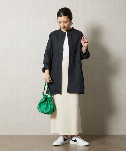 FREAK'S STORE(フリークスストア)の「【WEB限定】ピンタックロングスリーブシャツ(シャツ/ブラウス・レディース・ホワイト/ブラック/ベージュ/オレンジ/ライトピンク・フリ-)」の17枚目の写真