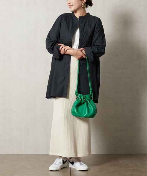 FREAK'S STORE(フリークスストア)の「【WEB限定】ピンタックロングスリーブシャツ(シャツ/ブラウス・レディース・ホワイト/ブラック/ベージュ/オレンジ/ライトピンク・フリ-)」の18枚目の写真