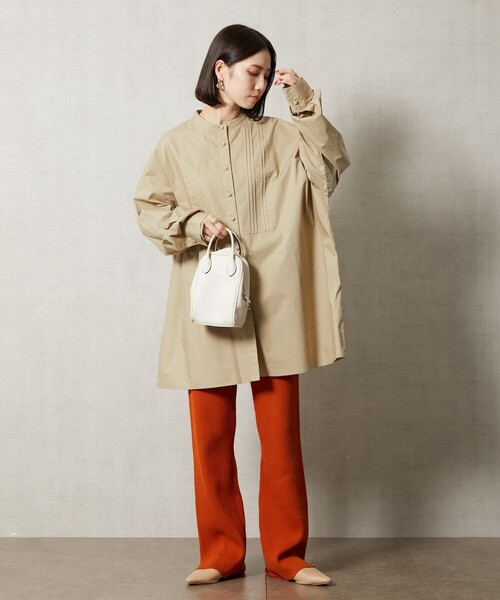 FREAK'S STORE(フリークスストア)の「【WEB限定】ピンタックロングスリーブシャツ(シャツ/ブラウス・レディース・ホワイト/ブラック/ベージュ/オレンジ/ライトピンク・フリ-)」の19枚目の写真