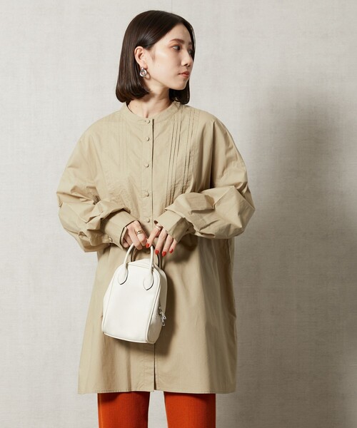 FREAK'S STORE(フリークスストア)の「【WEB限定】ピンタックロングスリーブシャツ(シャツ/ブラウス・レディース・ホワイト/ブラック/ベージュ/オレンジ/ライトピンク・フリ-)」の20枚目の写真