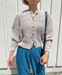 Jewelobe | ファンシーヤーンクルミ釦カーディガン(カーディガン/ボレロ)