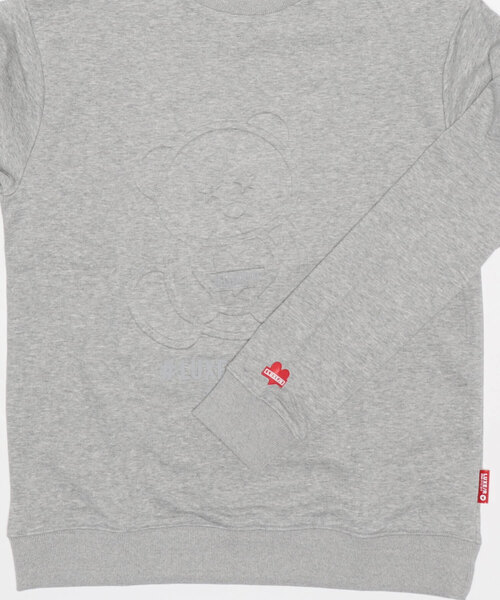 LUXE/R(ラグジュ)の「(RM)【ユニセックス】【LUXE/R】くまさん 同色 エンボス加工 スウェット プルオーバー(スウェット・メンズ・グレー/ブラック/ホワイト・LARGE/MEDIUM)」の5枚目の写真