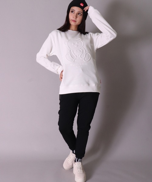 LUXE/R(ラグジュ)の「(RM)【ユニセックス】【LUXE/R】くまさん 同色 エンボス加工 スウェット プルオーバー(スウェット・メンズ・グレー/ブラック/ホワイト・LARGE/MEDIUM)」の11枚目の写真