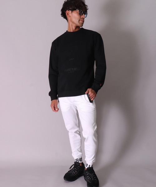 LUXE/R(ラグジュ)の「(RM)【ユニセックス】【LUXE/R】くまさん 同色 エンボス加工 スウェット プルオーバー(スウェット・メンズ・グレー/ブラック/ホワイト・LARGE/MEDIUM)」の12枚目の写真