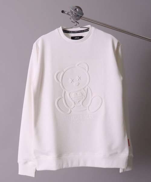 LUXE/R(ラグジュ)の「(RM)【ユニセックス】【LUXE/R】くまさん 同色 エンボス加工 スウェット プルオーバー(スウェット・メンズ・グレー/ブラック/ホワイト・LARGE/MEDIUM)」の16枚目の写真