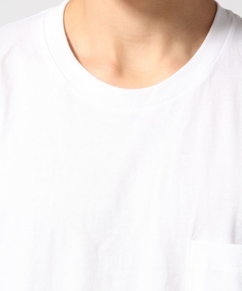 RAGEBLUE（レイジブルー）の「【BACK HEAD/バックヘッド】ポケット付きプリントTシャツ/562630（Tシャツ/カットソー・メンズ・ホワイト/ネイビー・MEDIUM/LARGE）」の5枚目の写真