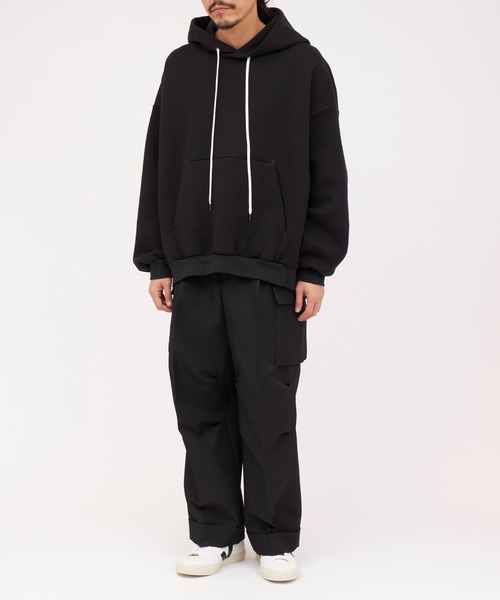 FUMITO GANRYU(フミトガンリュウ)の「FUMITO GANRYU 2Way pullover(パーカー・メンズ・ブラック・1/2)」の4枚目の写真
