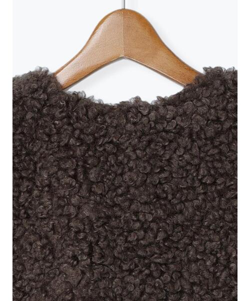 Lugnoncure（ルノンキュール）の「ボアベスト（ベスト・レディース・ブラウン/キャメル/オフホワイト・ﾌﾘ-）」の18枚目の写真