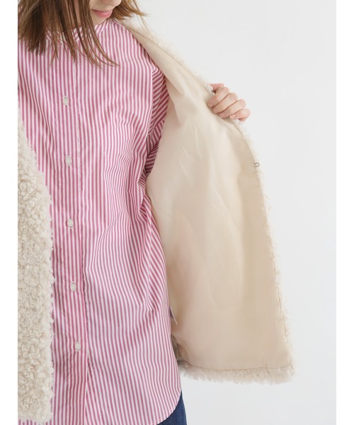 Lugnoncure（ルノンキュール）の「ボアベスト（ベスト・レディース・ブラウン/キャメル/オフホワイト・ﾌﾘ-）」の15枚目の写真