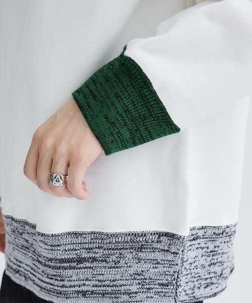 TOGA VIRILIS（トーガ ビリリース）の「Knit rib sweatshirt SP（スウェット・メンズ・ブラック/ホワイト・46/48）」の19枚目の写真