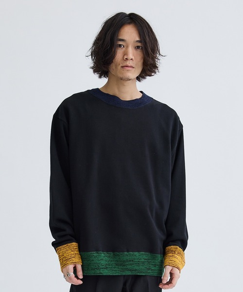 Toga virilis スウェット TOGA VIRILIS プリントスウェット ネイビー サイズ46