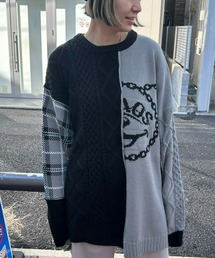 Candy Stripper | CHAOS BEAR CRAZY PATTERN ニット(ニット/セーター)