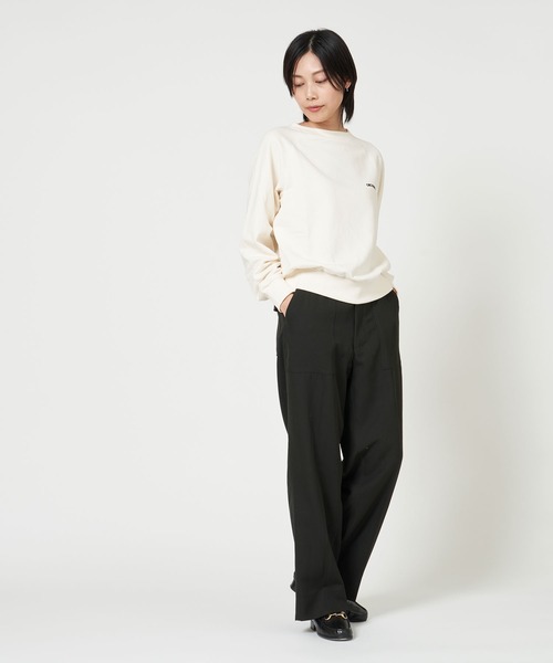 ORCIVAL(オーシバル)の「MINI FRENCH TERRY BOAT NECK(スウェット・レディース・ブラック/グレー系その他/ホワイト系その他/グリーン/ダークネイビー/オレンジ/ダークグレー・1/2)」の13枚目の写真