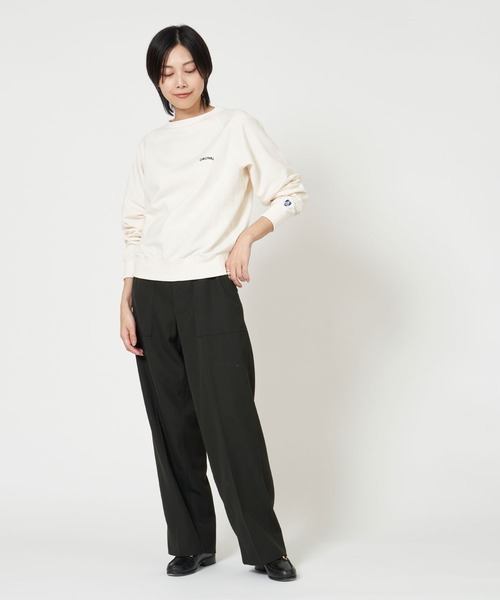 ORCIVAL(オーシバル)の「MINI FRENCH TERRY BOAT NECK(スウェット・レディース・ブラック/グレー系その他/ホワイト系その他/グリーン/ダークネイビー/オレンジ/ダークグレー・1/2)」の12枚目の写真
