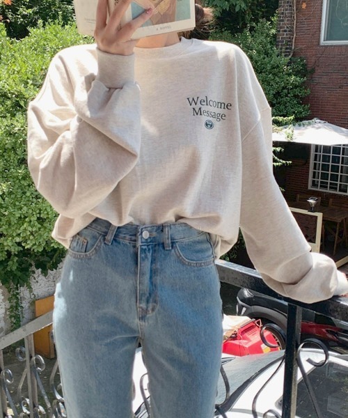 2022 AW 秋冬 韓国ファッション スウェット レディース Welcome
