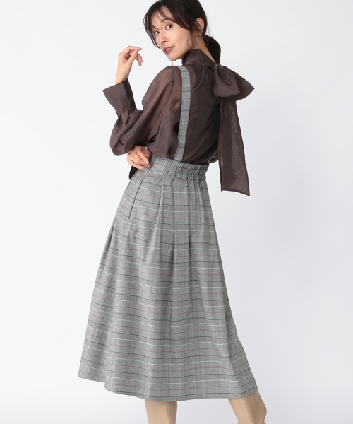 BARNYARDSTORM（バンヤードストーム）の「BARNYARDSTORM / 【WEB限定】サス付きフレアスカート（スカート・レディース・レッド/ブルー・S/M/XS）」の2枚目の写真