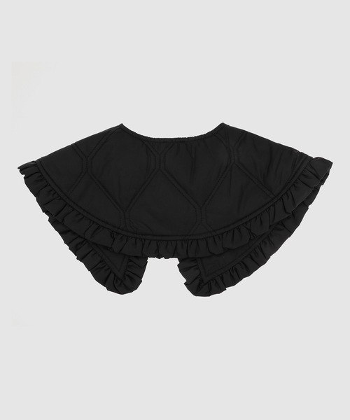 GANNI(ガニー)の「Ripstop Quilt Collar(付け襟・レディース・ブラック・ONE SIZE)」の2枚目の写真