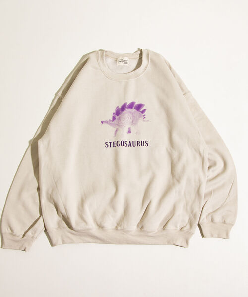 GLOSTER(グロスター)の「【GLOSTER/グロスター】ジュラシック クルーネックスウェット 裏起毛 プルオーバー プリント(スウェット・メンズ・ベージュ/グレー/オフホワイト・M/L)」の11枚目の写真
