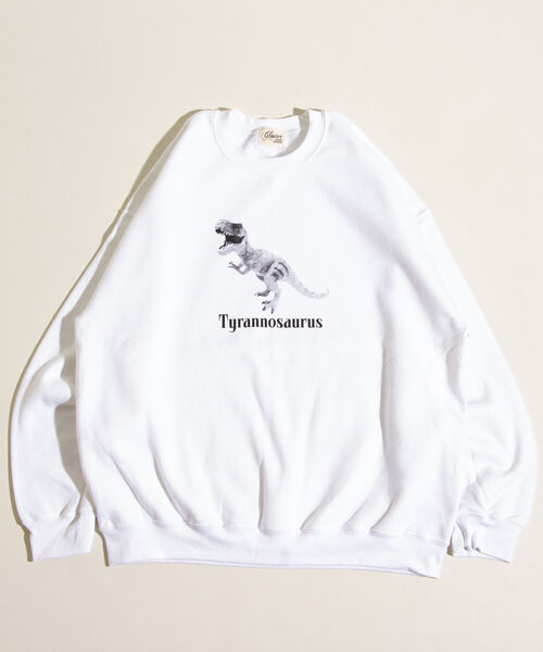 GLOSTER(グロスター)の「【GLOSTER/グロスター】ジュラシック クルーネックスウェット 裏起毛 プルオーバー プリント(スウェット・メンズ・ベージュ/グレー/オフホワイト・M/L)」の10枚目の写真