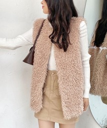 DIAVEL | プードルファーベスト(ダウンベスト)