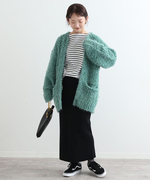 SLOBE IENA ループモヘヤ混カーディガン SLOBE IENA（スローブイエナ）の「ループモヘヤ混カーディガン