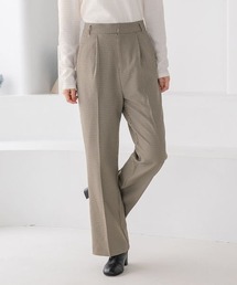 無地チェックロングパンツ 126461