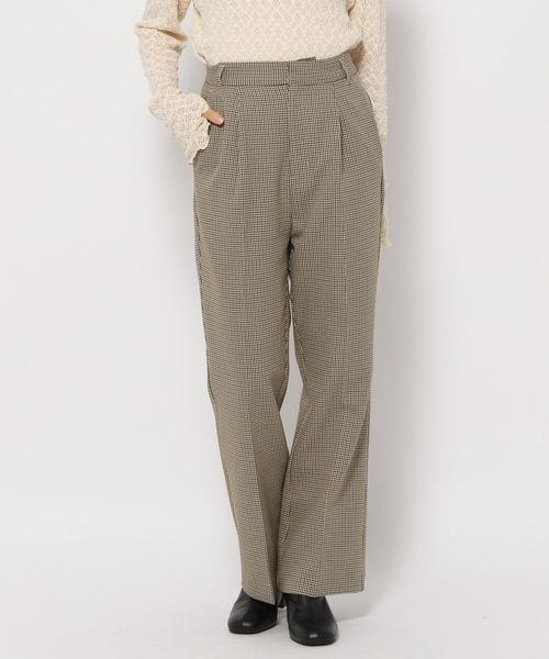 mysty woman（ミスティウーマン）の「無地チェックロングパンツ 126461（デニムパンツ・レディース・ブラウン系その他/ベージュ系その他/モカ・FREE）」の16枚目の写真