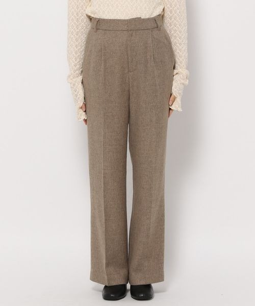 mysty woman（ミスティウーマン）の「無地チェックロングパンツ 126461（デニムパンツ・レディース・ブラウン系その他/ベージュ系その他/モカ・FREE）」の7枚目の写真